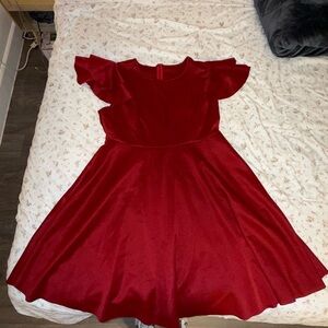 Source Unknown Red Midi Dress